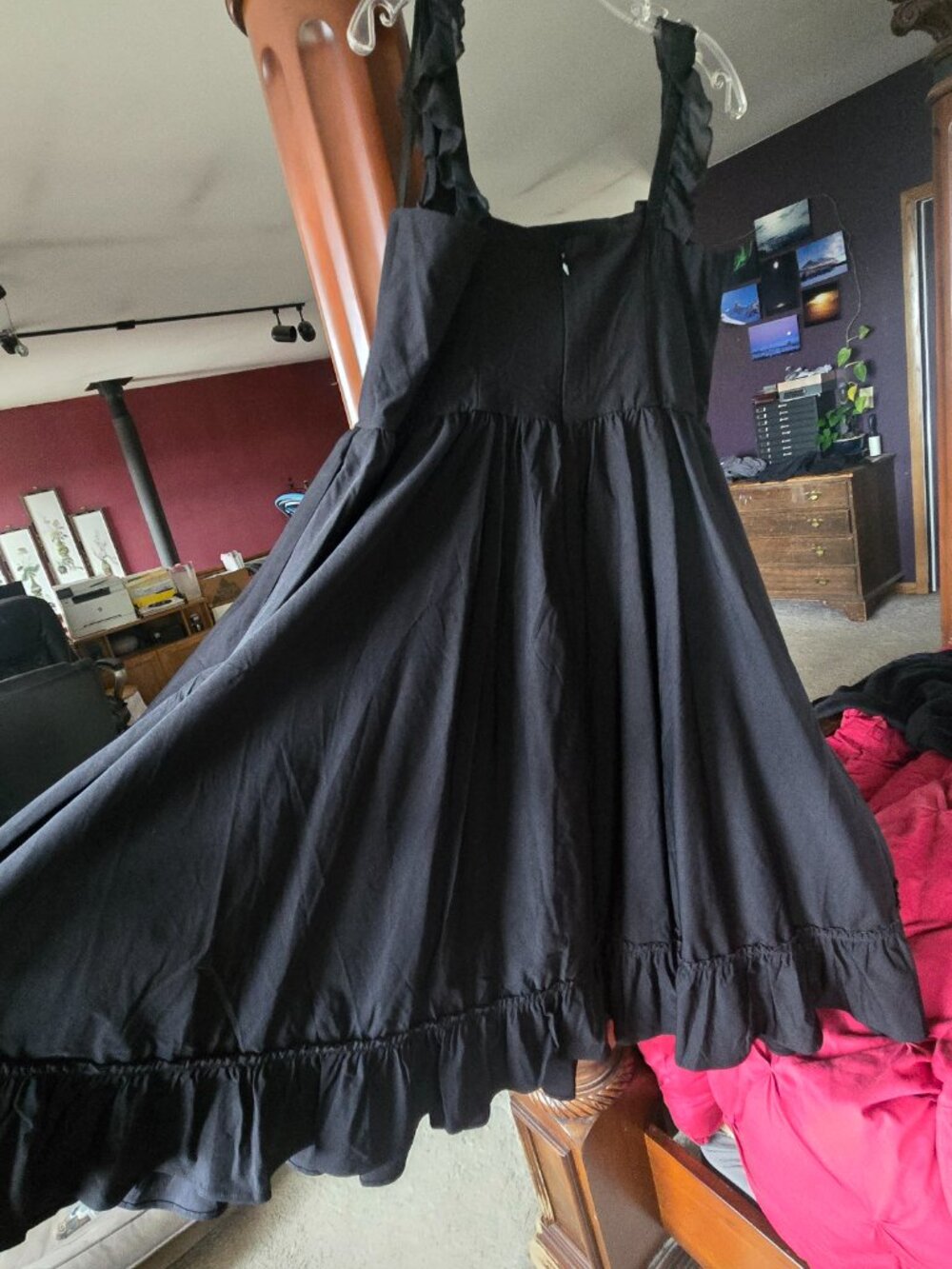 TORRID DEEP BLACK NIGHTFALL CORSET MAXI DRESS 18 - Picture 7 of 13